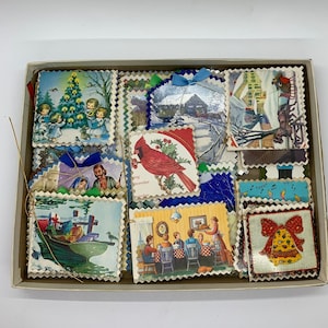 Christmas Gift Tags Handmade Vintage Cards Paper Junk Journal Scrapbooking