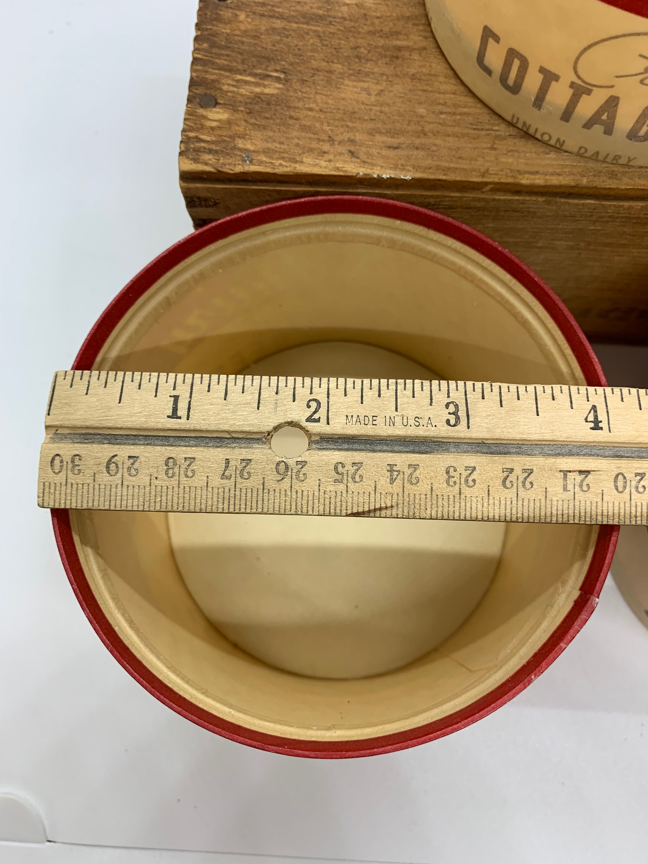 Vintage Cottage Cheese Containers Farmhouse Kitchen Decor Crafts - Etsy