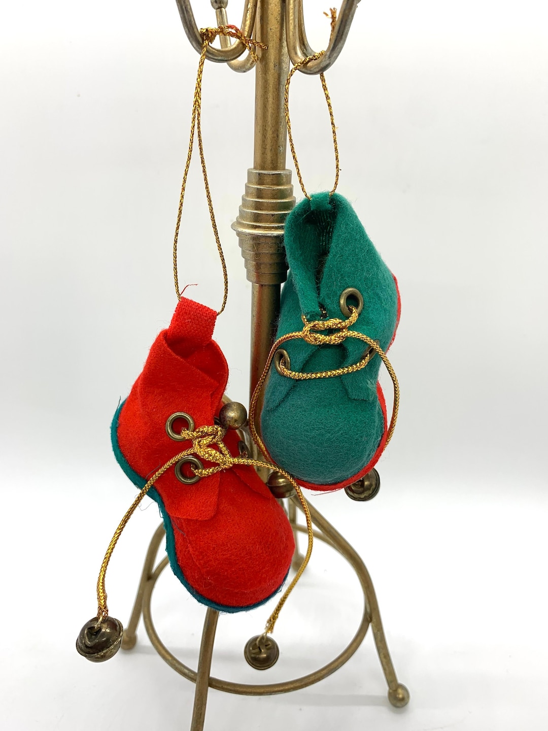 Vintage Christmas Shoe Ornaments Felt/cardboard Japan Retro Etsy