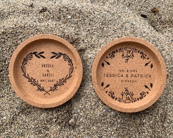 Personalized Engraved Cork Coasters For Friends, Weddings and Anniversaries