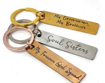 Unique Engraved Steel Keychain — Personalized Special Moment Keepsake — Custom Handwritten Touch