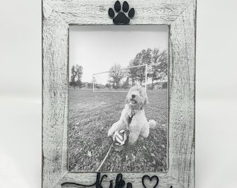 Vet Thank You Frame, Personalized White Rustic Keepsake, Veterinarian Appreciation Gift, Engraved