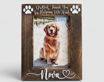 Custom Pet Photo Frame: Personalized Dog Cat Memorial Keepsake (5x7)