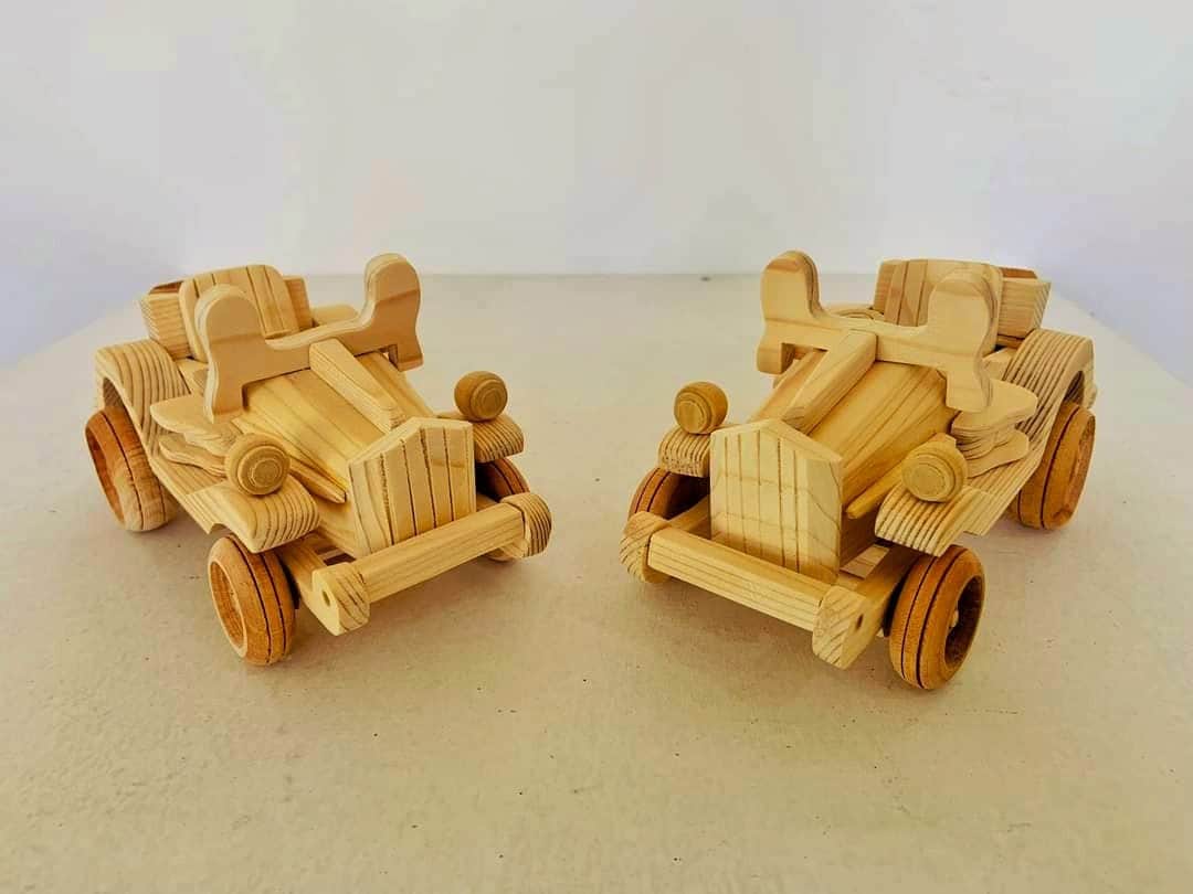 Vintage Wood Toy Car Wood Car Model Wooden Toys Trucks Etsy
