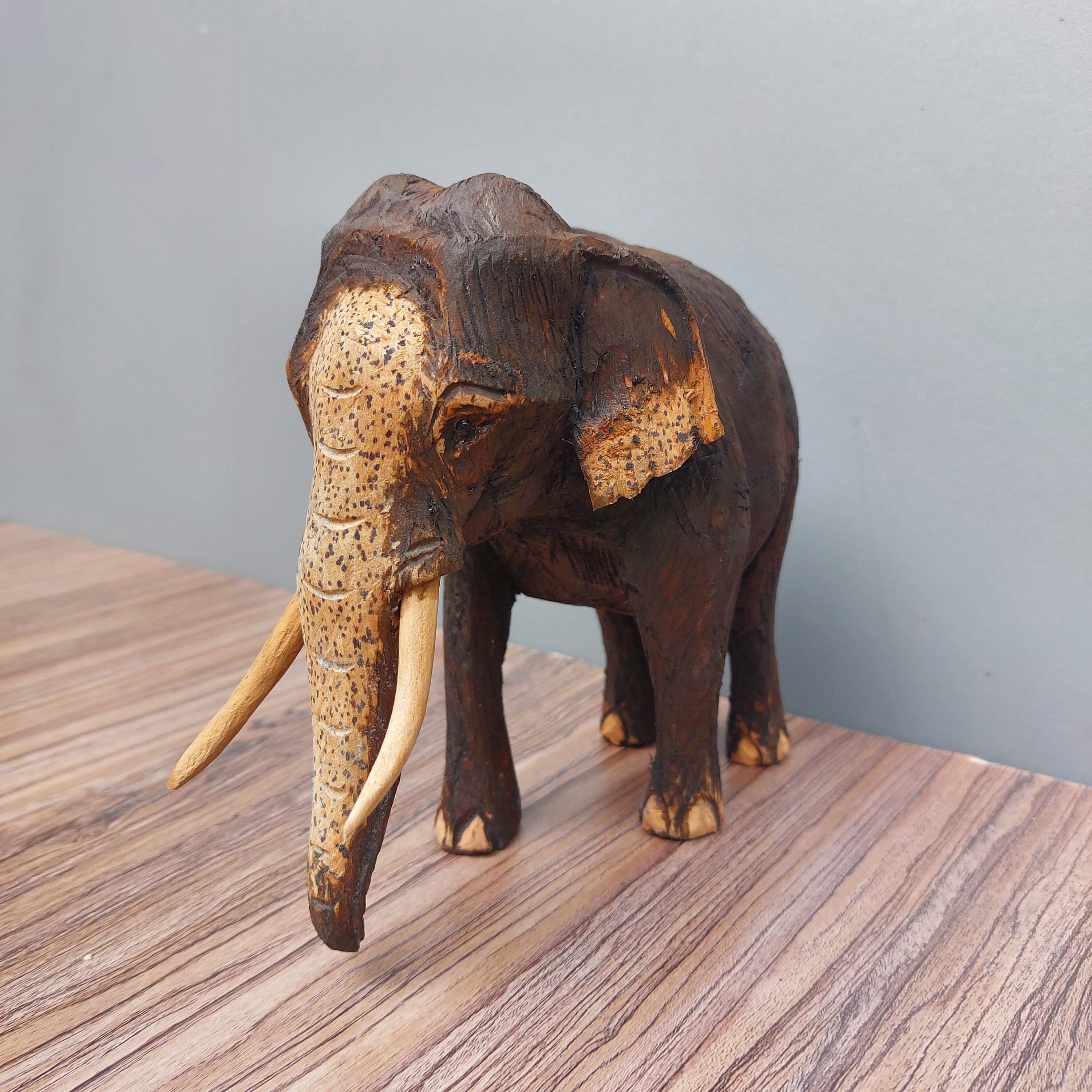 Kiva Store  Handmade Wood Sculpture - Essential Elephant