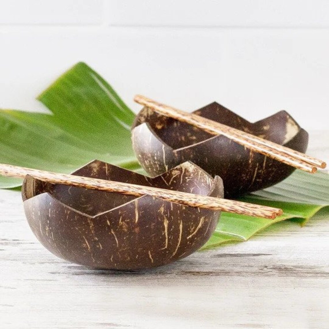 Cut Coconut Bowls Natural Coconut bowls and Spoons Etsy