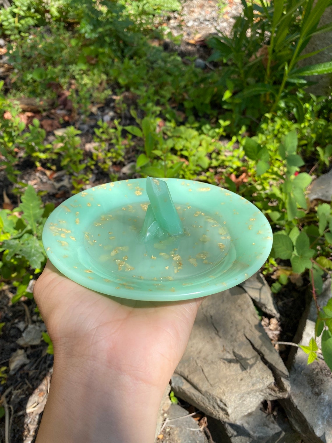 Milky Jade Gem Plate Etsy