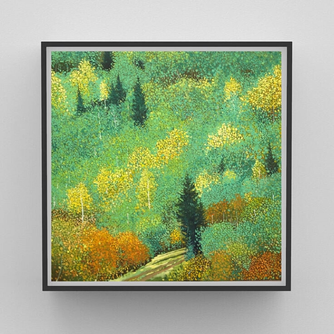 Large Wall Art Landscape Painting Green Oil Painting Etsy