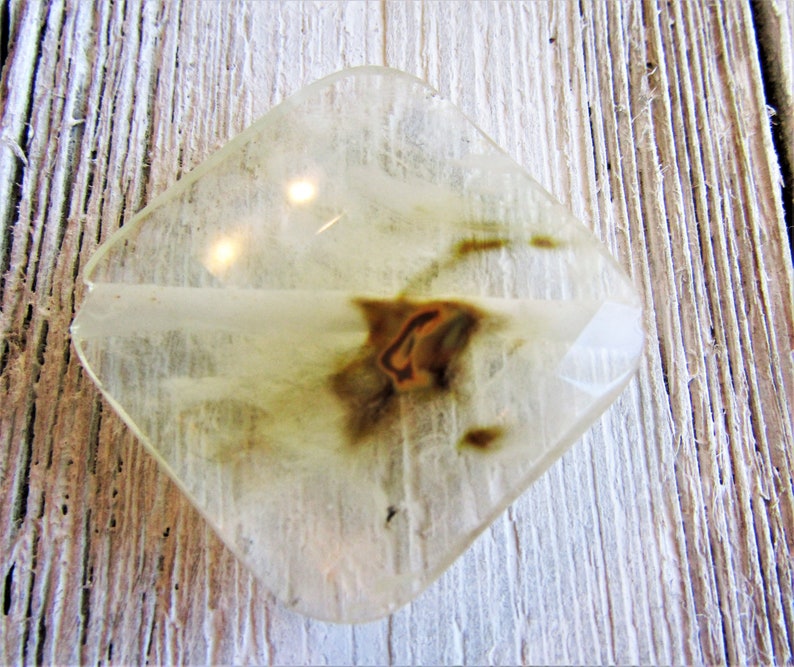 YELLOW QUARTZ FOCAL Stone Bead Faceted Quartz Focal for Jewelry Making Diagonally Drilled Yellow Quartz Bead