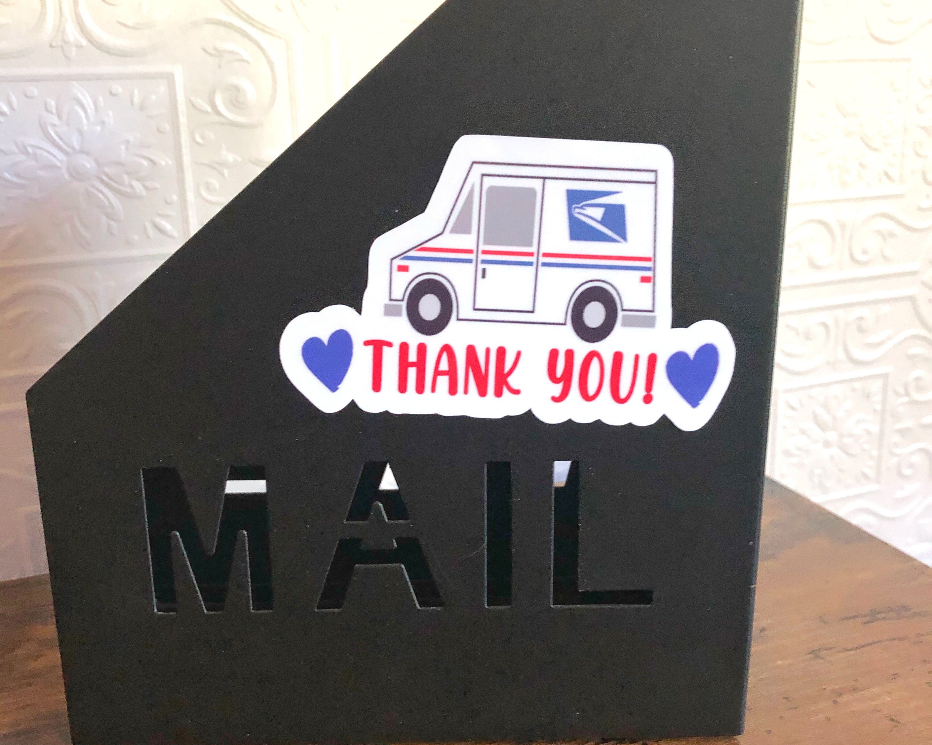 Mailbox Thank You Decal USPS Sticker Postal Worker Gift Etsy