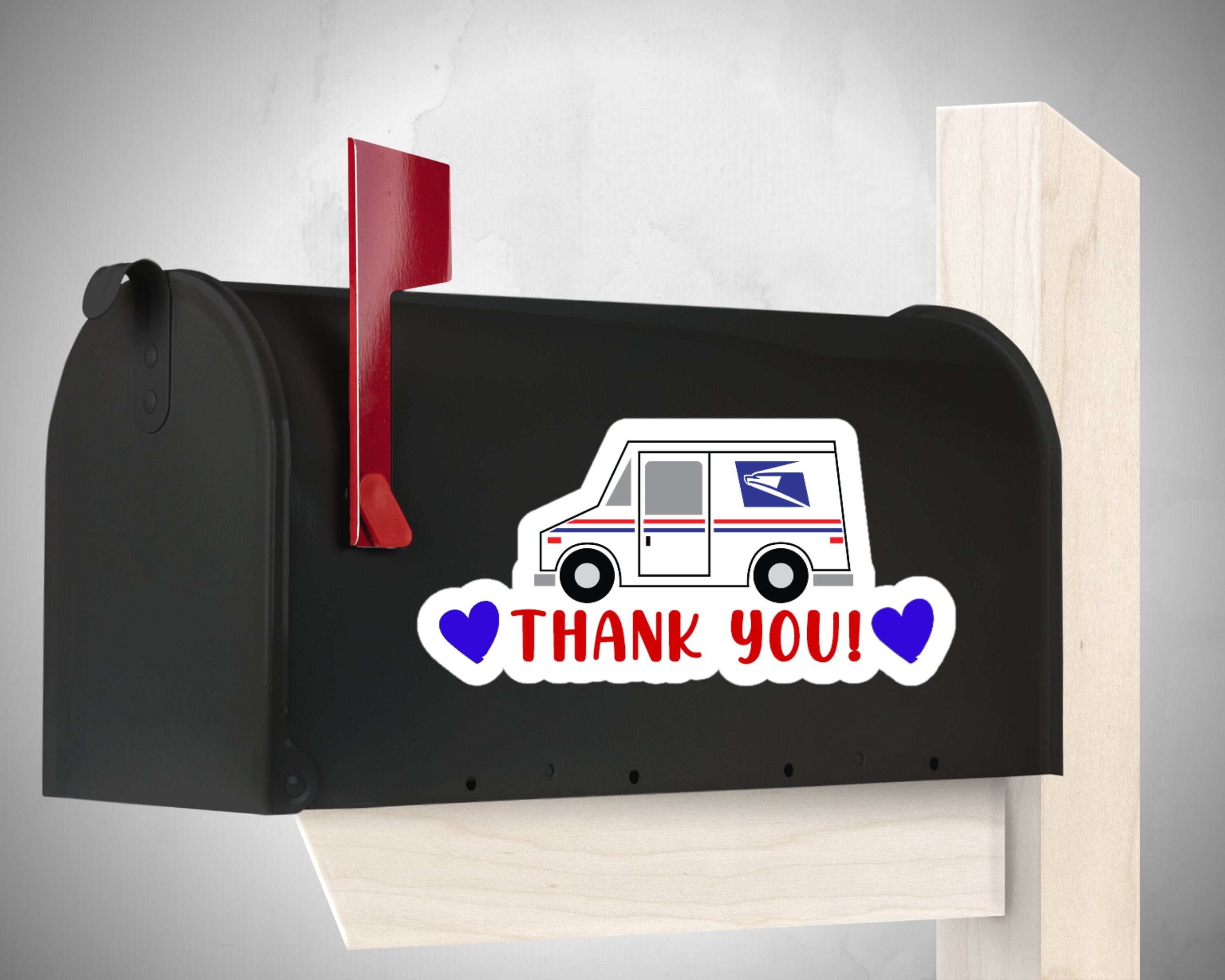 Mailbox Thank You Decal USPS Sticker Postal Worker Gift Etsy