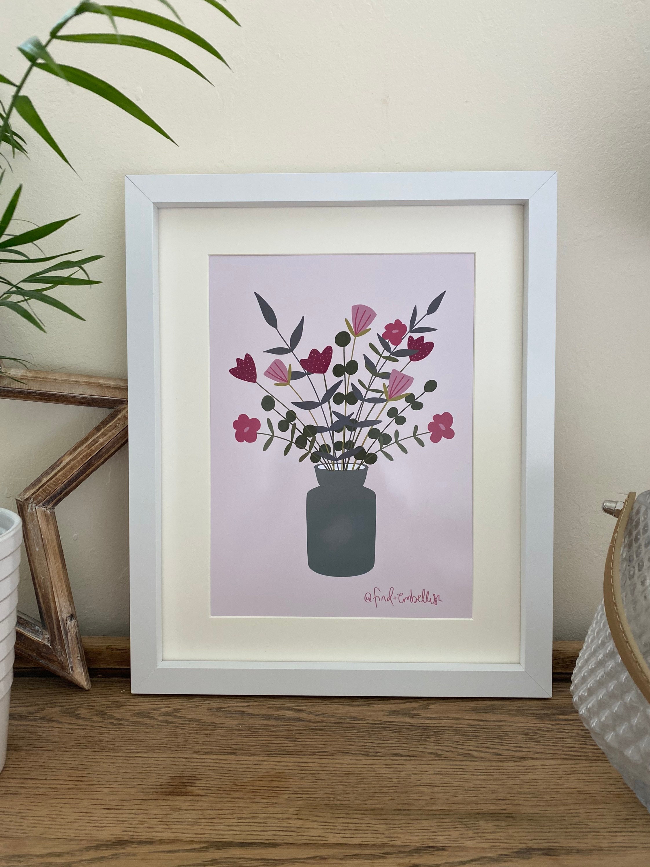 A4 Digital Art Print Floral Art Botanical Art | Etsy