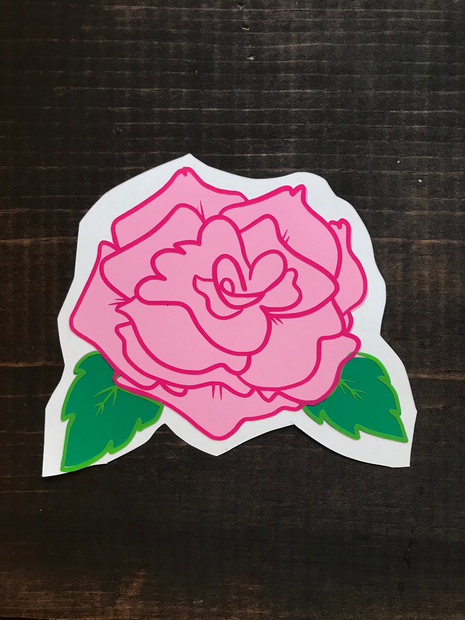 Autocollant rose Autocollant Rose Vinyle permanent Rose Etsy