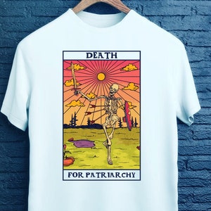 Tod des Patriarchats Shirt, feministische Tarot-Karte Tshirt, Abtreibungsrechte T-Shirt, Mädchen Alt Kleidung, Frauen Ermächtigung Witchy ästhetisches Shirt