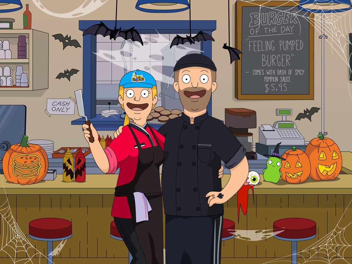 Halloween Themed Bob's Burgers Custom Portrait Etsy
