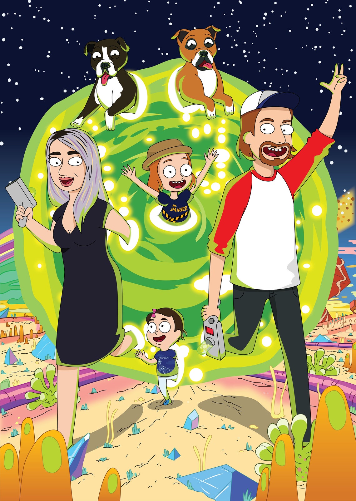 Best Selling Rick and Morty Custom Portrait Personalized | Etsy