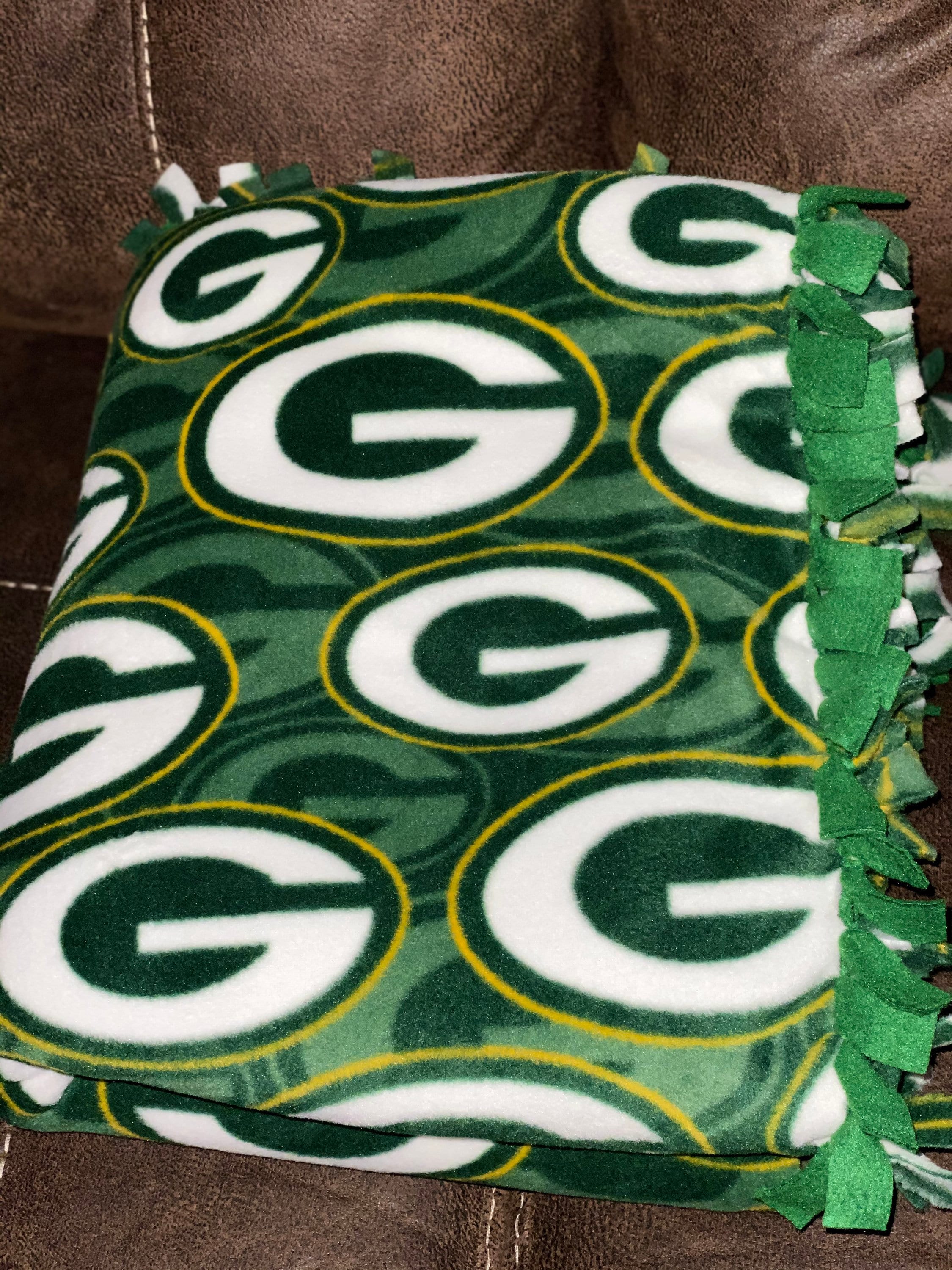 Green Bay Packers No Sew Fleece Adult Blanket NFL | Etsy