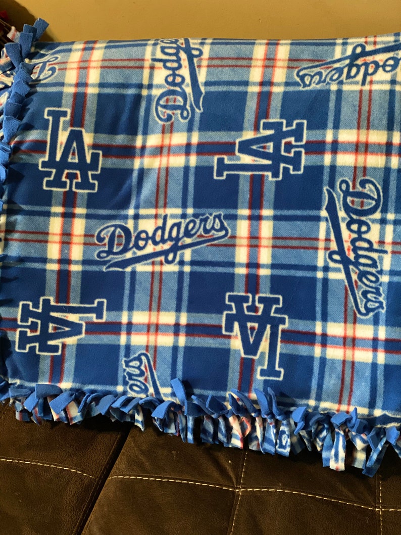 Los Angeles Dodgers No Sew Fleece Adult Blanket Etsy