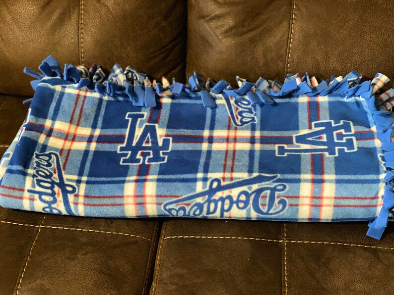 Los Angeles Dodgers No Sew Fleece Adult Blanket Etsy