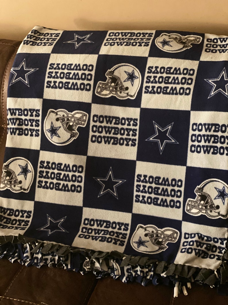 Dallas Cowboys No Sew Fleece Adult Blanket Etsy