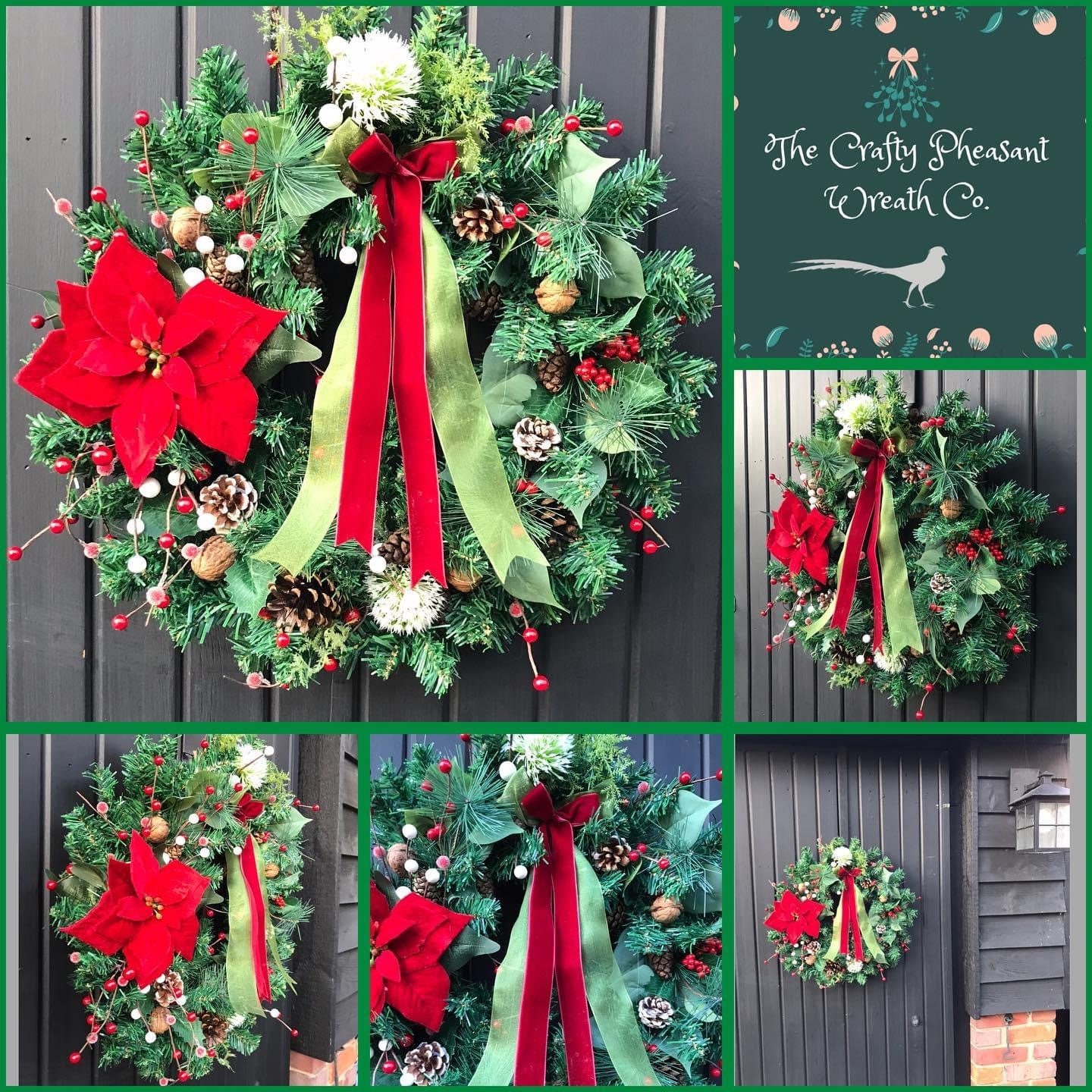 Artificial Christmas Door WreathWreaths poinsettia Etsy