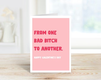 Galentine's Card, Friend Valentines Day Card, Funny Card For Bestie, Card For Her, Funny Card, Friendship Card, Bestfriend