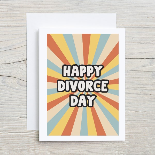 Congratulations On Divorce, Funny Divorce Card, Happy Divorce, Congratulations Card, Celebration Card, Novelty Divorce Gift, Divorce Day