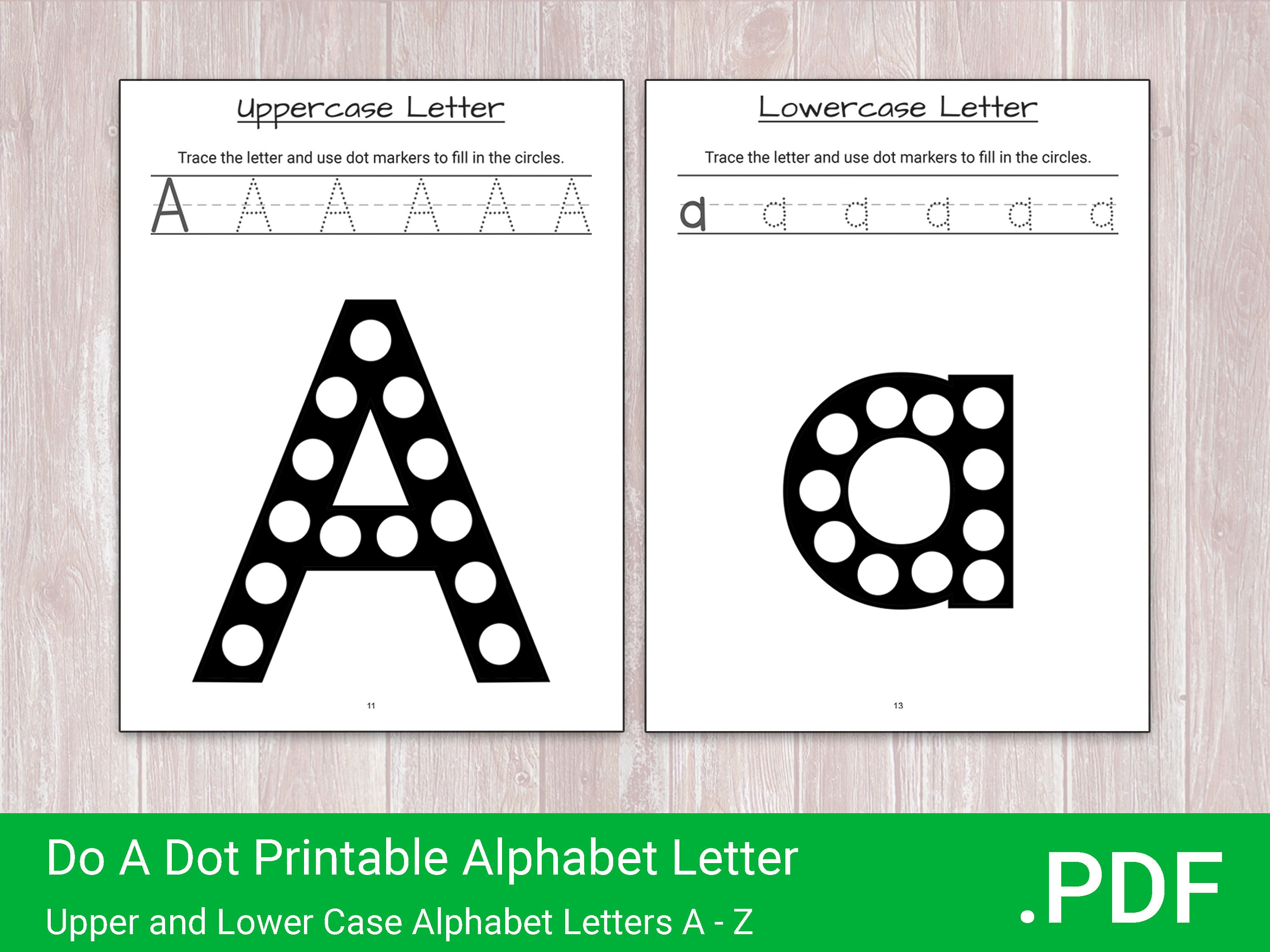 do a dot printable alphabet letter upper and lower case etsy australia