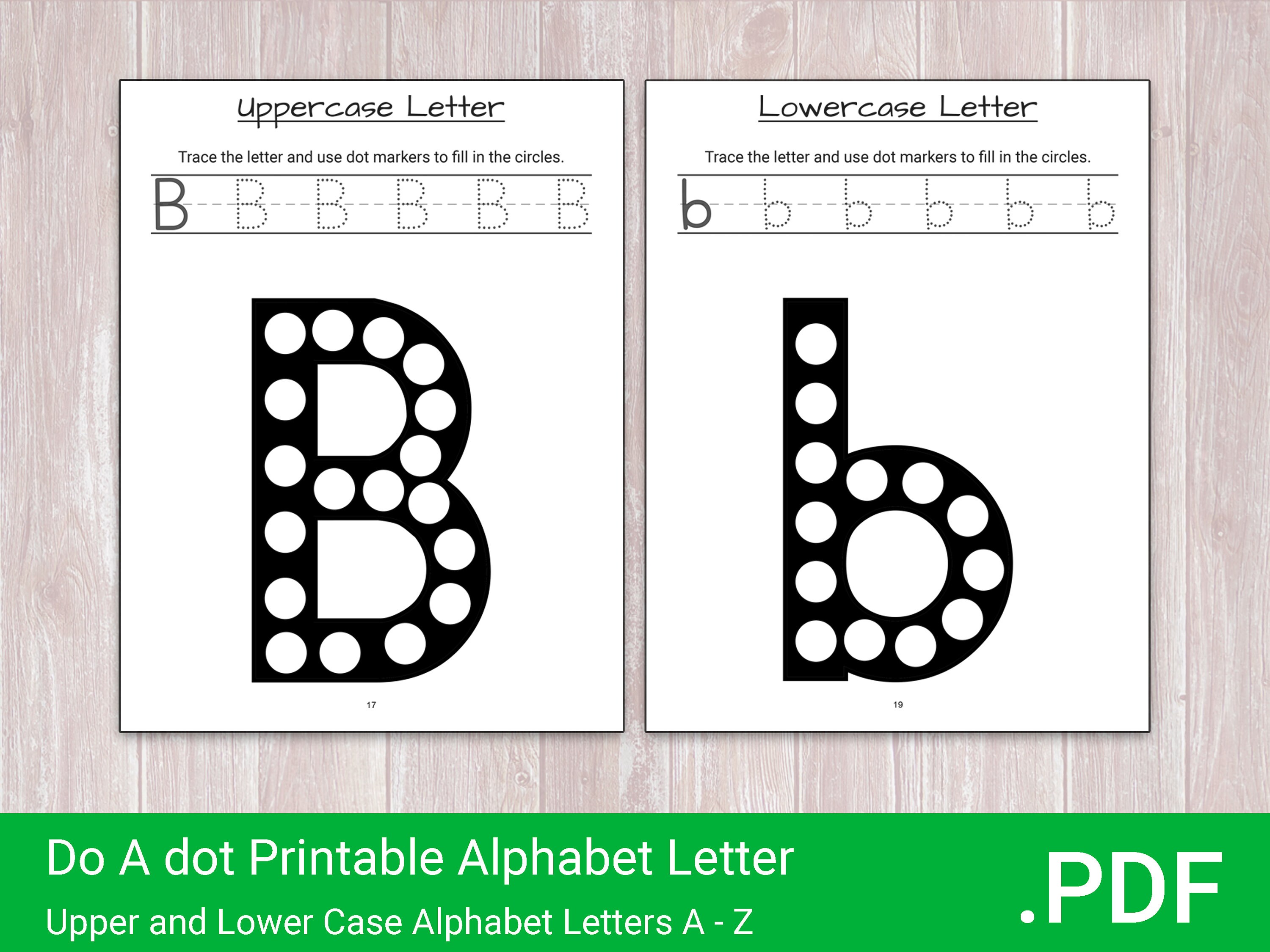 do a dot printable alphabet letter upper and lower case etsy