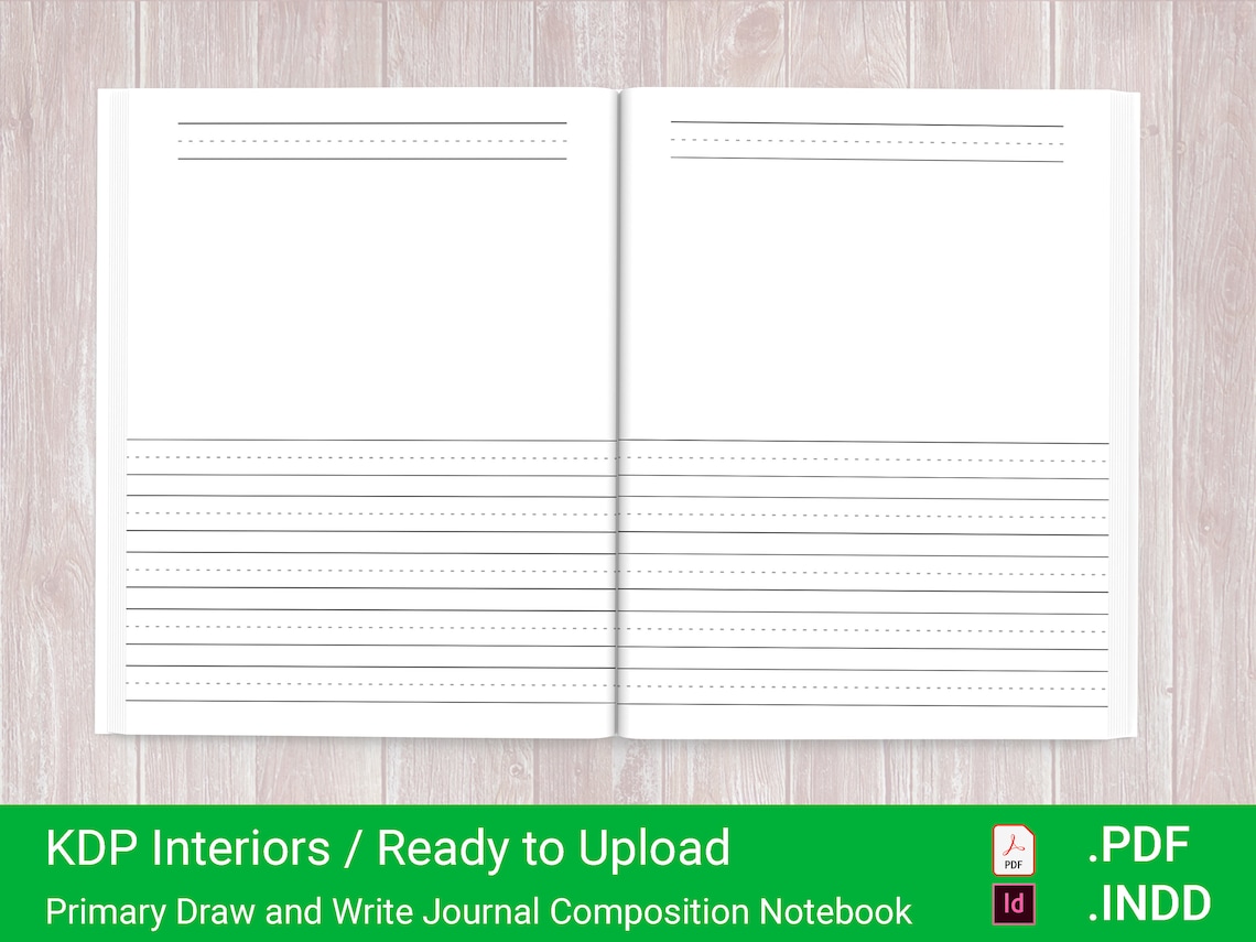 KDP Interiors Templates Primary Composition Notebook Etsy