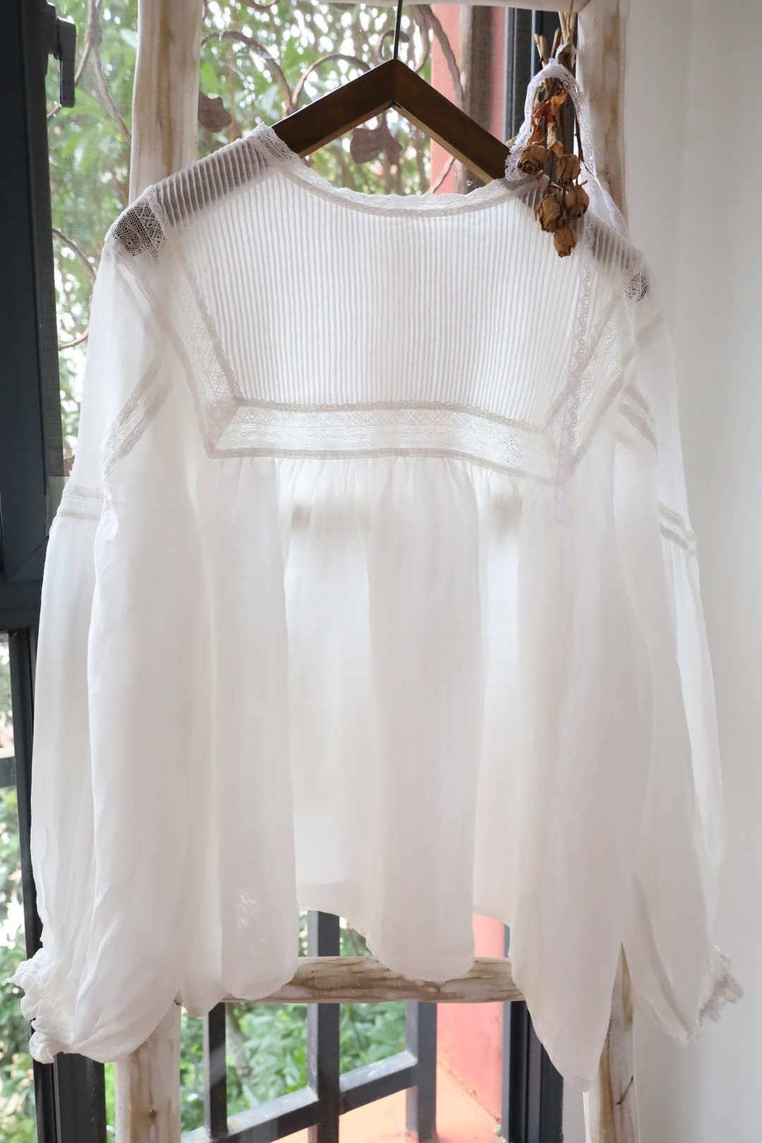 Plus Size Women Summer Artsy Pure Color O-Neck Ramie Blouse