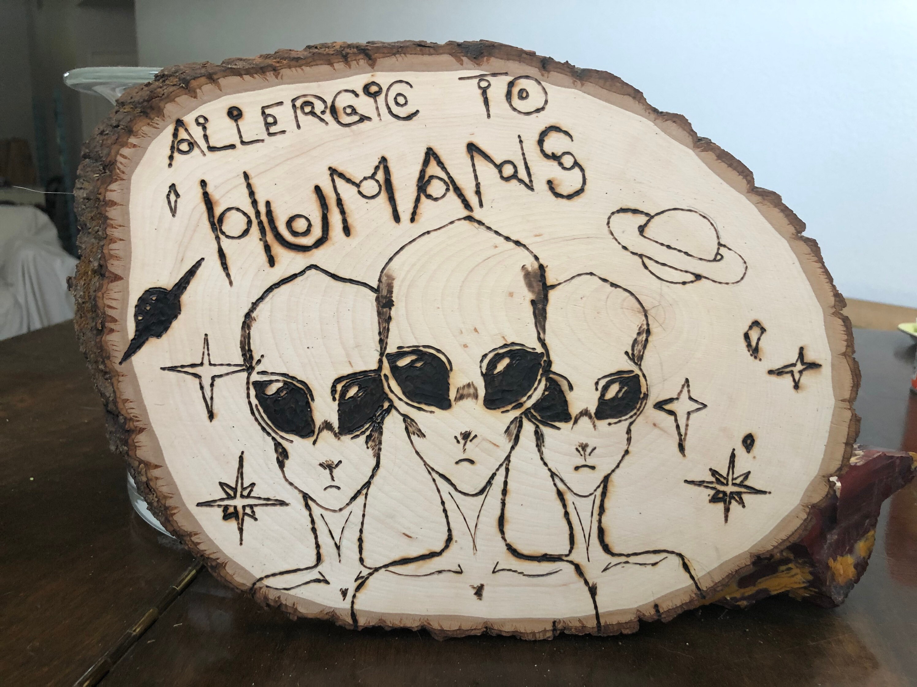 Alien Themed Wood Art - Etsy