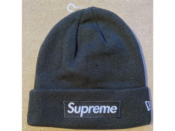 supreme beanie box logo black