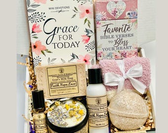 Christian Inspirational Devotional Gift Box, Woman of God Gifts, Self Care Gift for her, Christmas Gift, Birthday Gift, Encouragement Gift