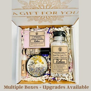 Luxury Self-Care Gift Box for Her, Birthday Spa Gift Set, Christmas Gift, Relaxation Box, Stress Relief Kit, Thank You Gift, Employee Gift