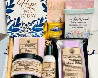 Christian Devotional Gift Box for Women, Bible Verse Cards, Devotional Book, Self Care Gift, Birthday Gift, Christmas Gift, Thinking of You