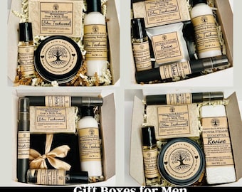 Mini geschenkdoos heren – kerstcadeau voor hem, verjaardagscadeau, Vaderdagcadeau, bedankje voor mannen, zelfzorgcadeaudoos voor hem