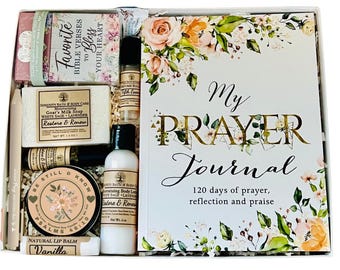 Christian Gift Box for Women – Prayer Journal Gift, Bible Verse Cards, Faith Based Gift for Mom, Friend, Teacher, Christmas Gift Set