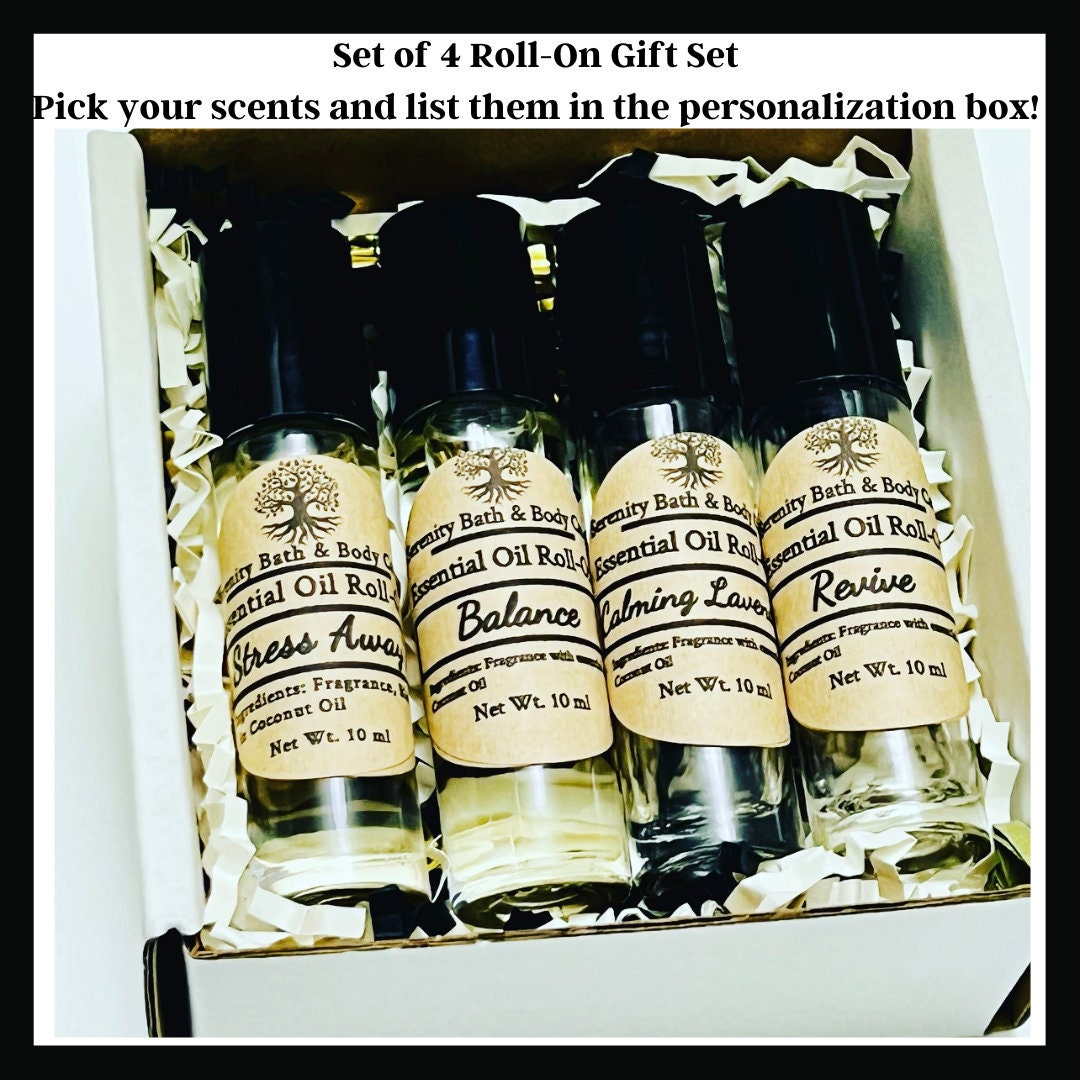 Essential Oil Roll on Gift Box Aromatherapy Roll On Perfume 