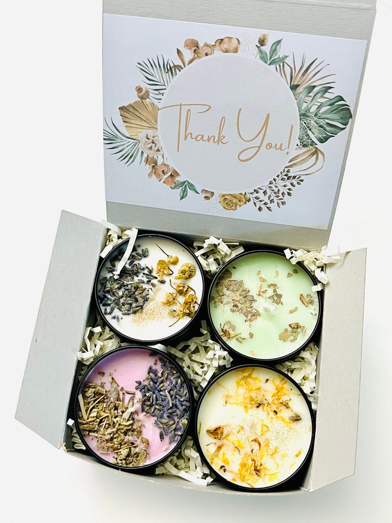 Candle Gift Set Thank You Gift Box Soy Candle Gift Box Set Etsy