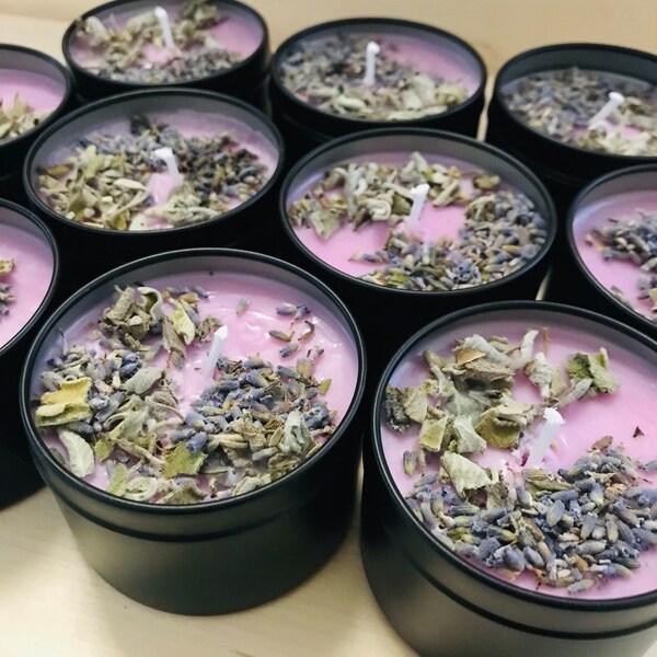 Candles| Lavender Sage Scented Soy Candle 8 oz| Build a Box Add On| Candle Gift| Aromatherapy Candles| Cute Candles| Wholesale Candles