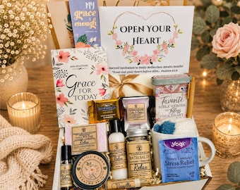 Deluxe Devotional Christian Gift for Women, Faith Gift Box, Birthday Gift for Her, Thinking of You Gift, Christmas Gift, Encouragement Gift