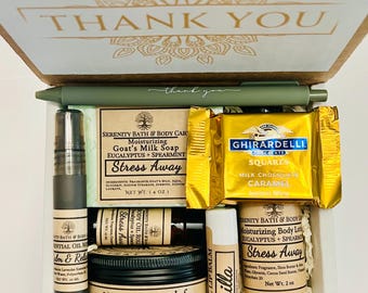 Mini Danke Spa-Geschenkbox, Geschenke für Mitarbeiter, Geschenke für Lehrer, Geschenke für Mitarbeiter, Geschenke für Mitarbeiter, Weihnachtsgeschenke für das Team, Mitarbeitergeschenke