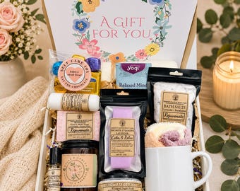 Spa Gift Box for Women, Self Care Gift for Birthday, Mother's Day, Thinking of you, Relaxation Gift for Mom, Sister, Coworker
