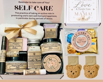 New Mom Gift Box, Postpartum Care Package, Self Care Gift for New Mom, Baby Shower Gift, Relaxation Spa Gift Basket, Mama gift box