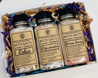 Mom Gifts, New Mom Gifts, Luxury Handmade Bath Salts, Soothing Soak, Mother's Day Gift, Relaxing Spa Birthday Gift for Her, Bridesmaid Gift