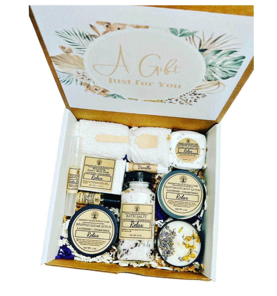 Organic Spa Gift Box, Self Care Gift, Spa Gift Basket, Large Bath Gift Set,  Gift Baskets Women, Comfort Care Package, Get Well Soon