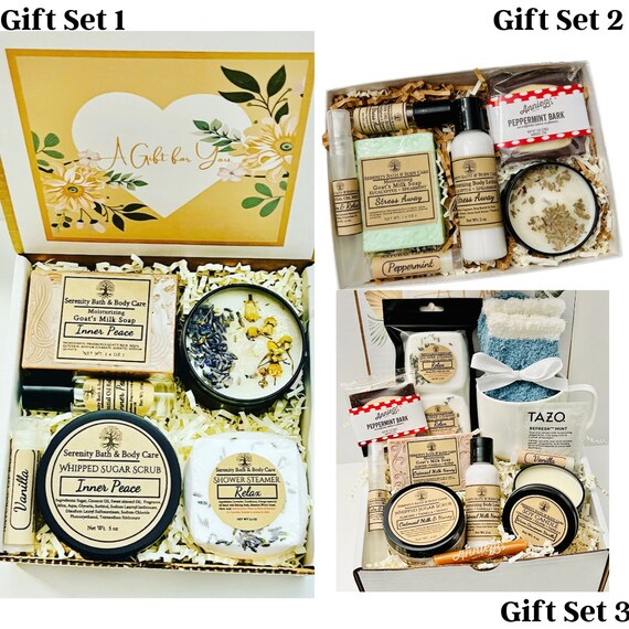 Birthday Gifts Her, Holiday Gift Box, Organic Spa Gift Set, Self