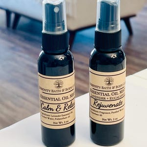 Aromatherapy Essential Oil Mist, Scented Body Spray, Room & Linen Spray, Christmas Favor, Birthday Gift, Spa Gift for Her, Stocking Stuffers