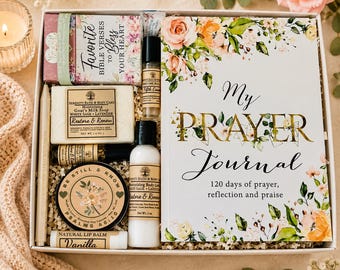 Christian Gift Box for Women – Prayer Journal Gift, Bible Verse Cards, Faith Based Gift for Mom, Birthday, Christmas, Thinking of you
